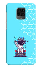Cute Astronaut Chilling Poco M2 Pro Hard Case Back Cover by Casekaro