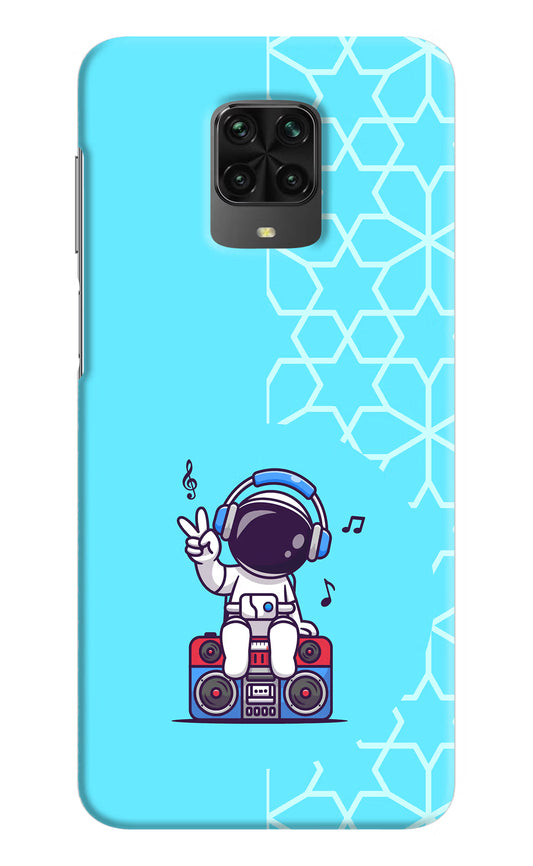Cute Astronaut Chilling Poco M2 Pro Hard Case Back Cover by Casekaro