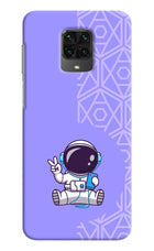 Cute Astronaut Chilling Poco M2 Pro Hard Case Back Cover by Casekaro