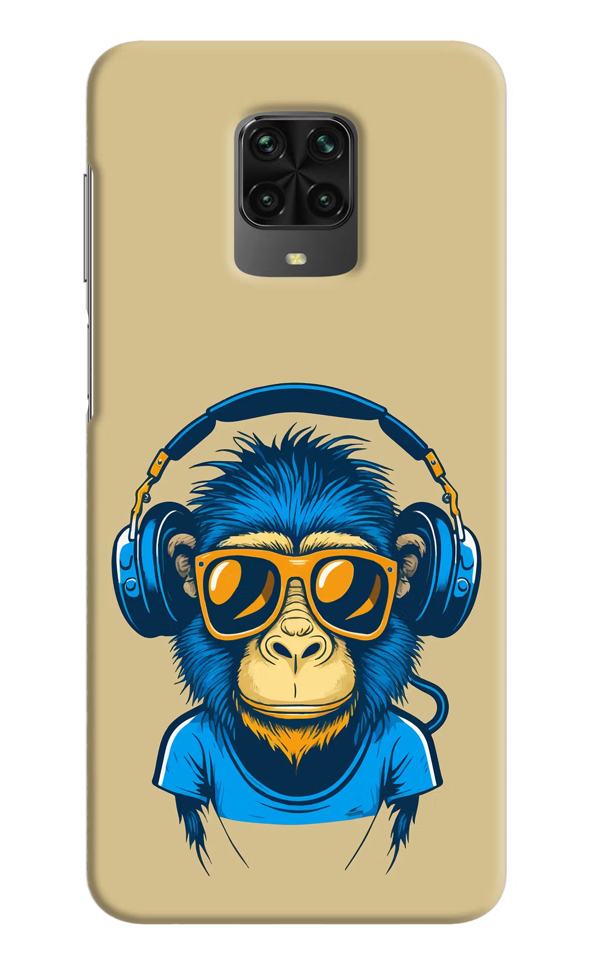 Monkey Headphone Poco M2 Pro Hard Case Back Cover by Casekaro