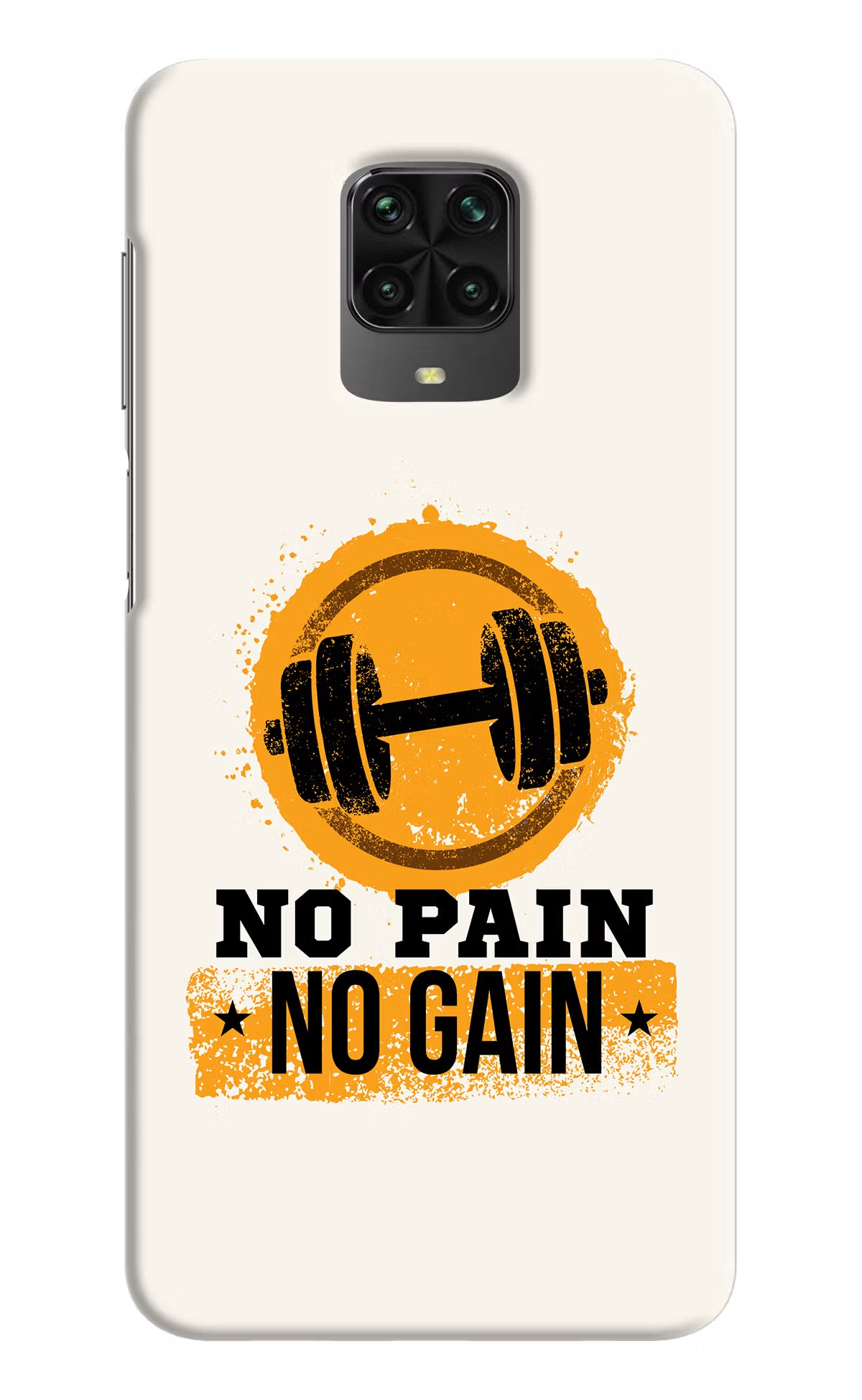 No Pain No Gain Poco M2 Pro Hard Case Back Cover by Casekaro