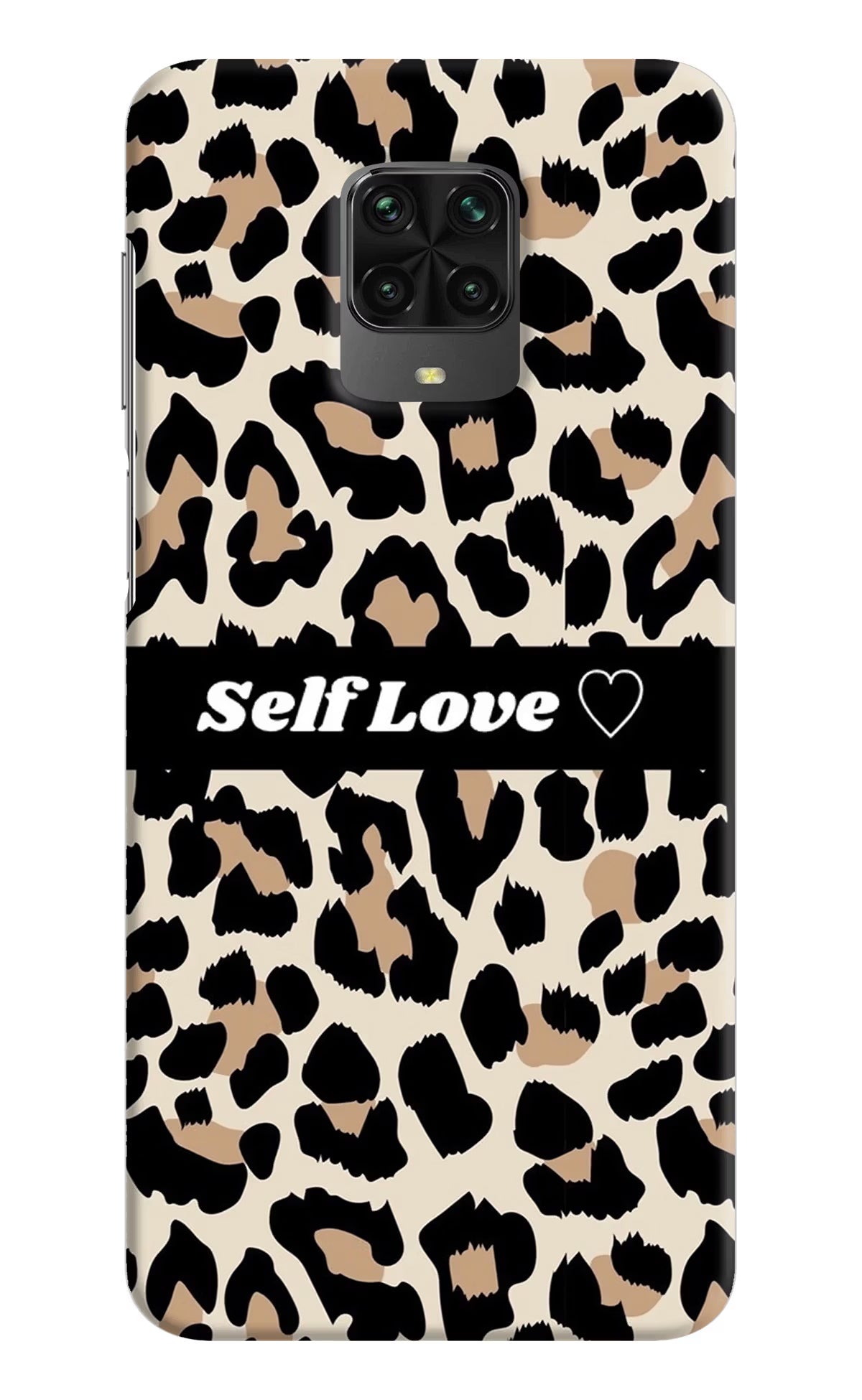 Leopard Print Self Love Poco M2 Pro Hard Case Back Cover by Casekaro
