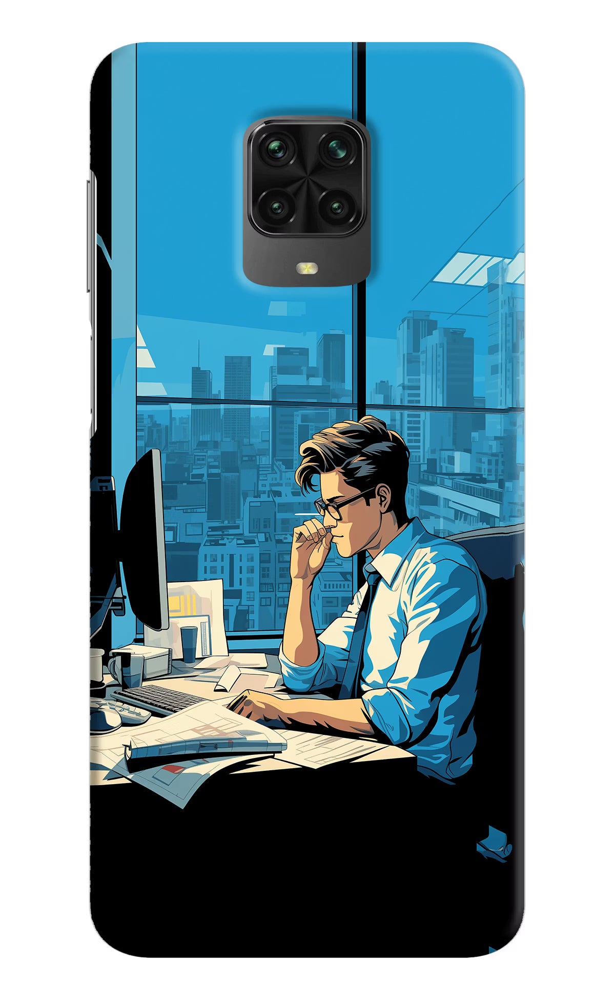 Focused Hustler (AI Generated) Poco M2 Pro Hard Case Back Cover by Casekaro