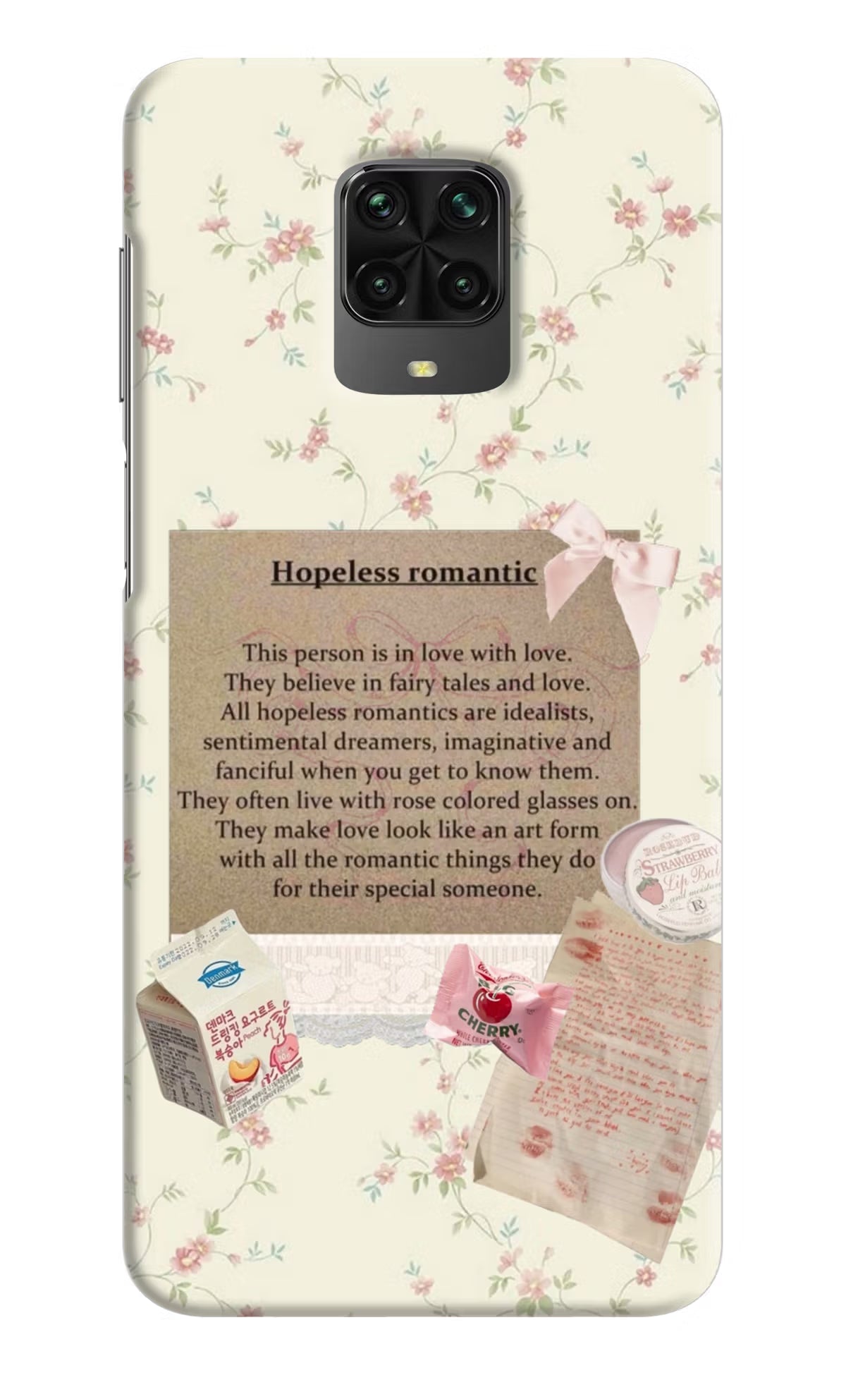 Hopeless Romantic Poco M2 Pro Hard Case Back Cover by Casekaro
