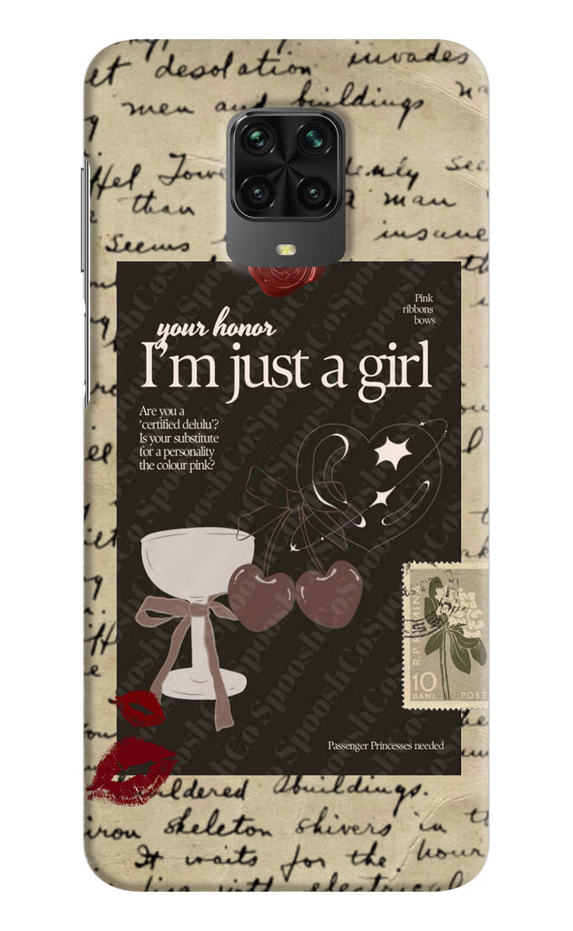 I am just a girl Poco M2 Pro Hard Case Back Cover by Casekaro