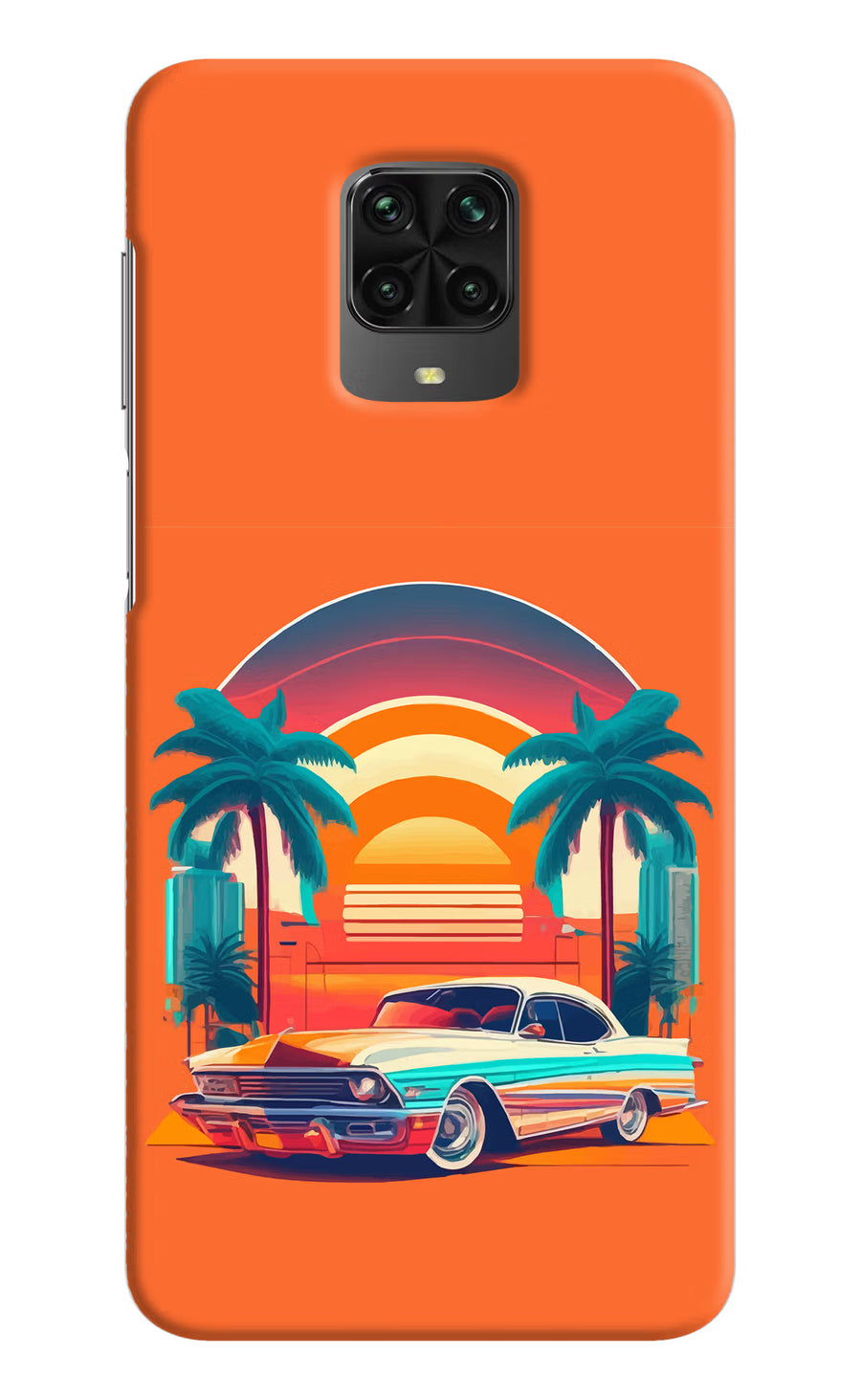 Palm Drive 80s Poco M2 Pro Back Cover, Hard case