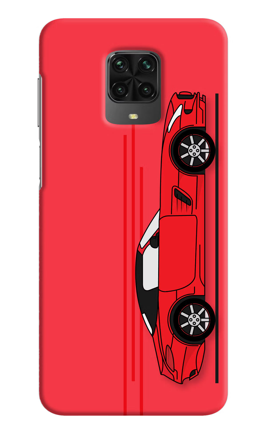 Red Velocity Poco M2 Pro Back Cover, Hard case