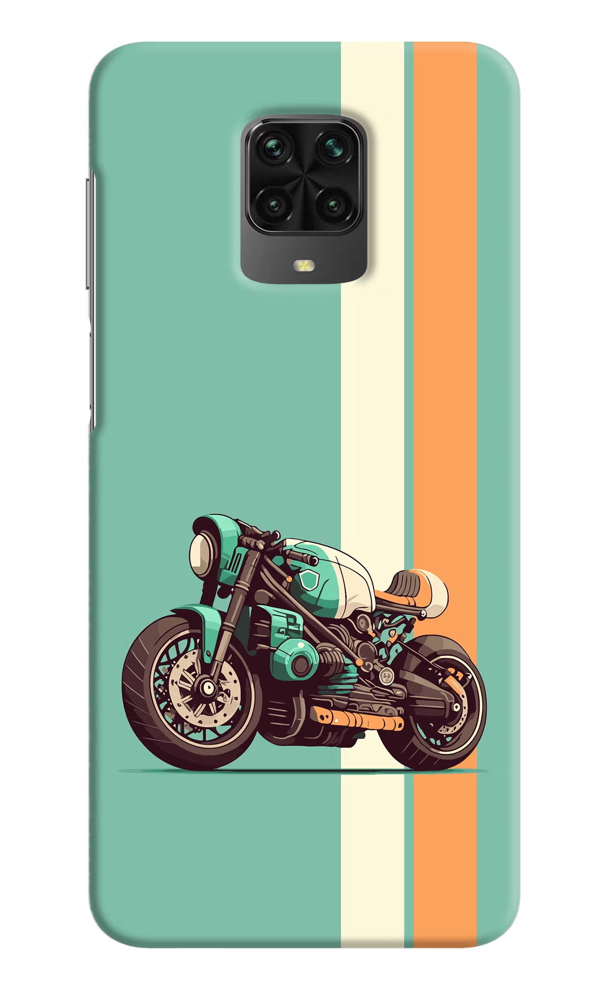 Striped Moto Drift Poco M2 Pro Hard Case Back Cover by Casekaro