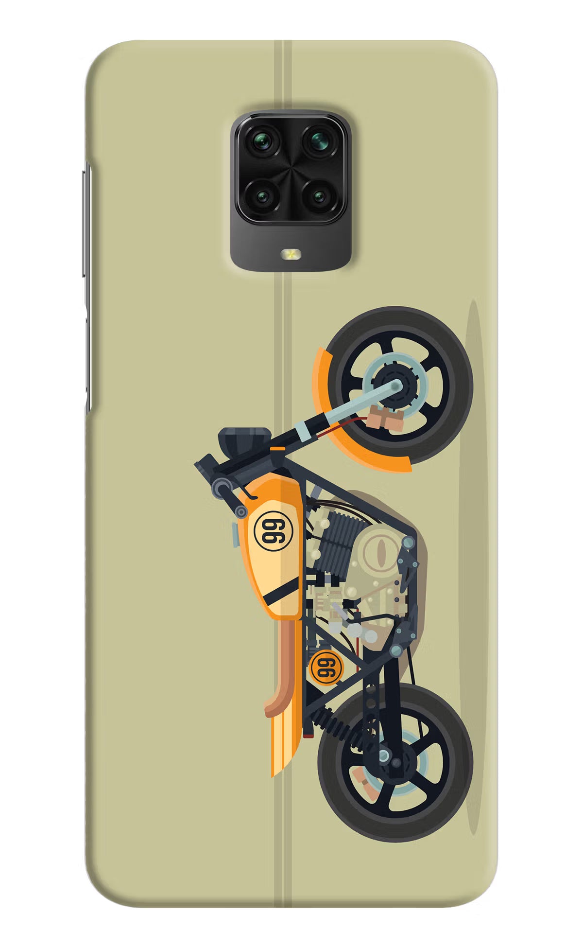 Vertical Speedster Poco M2 Pro Hard Case Back Cover by Casekaro