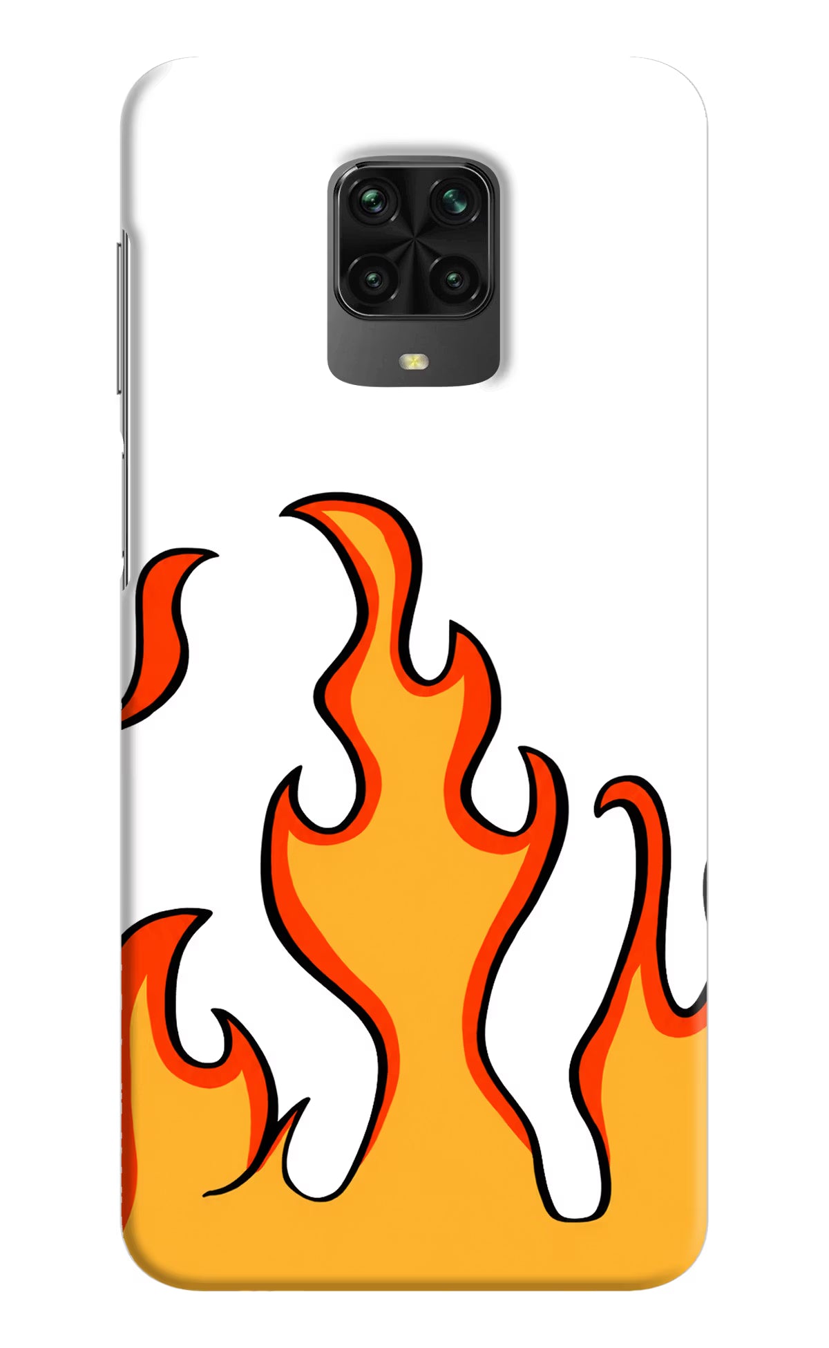 Fired Up – White Poco M2 Pro Hard Case Back Cover by Casekaro