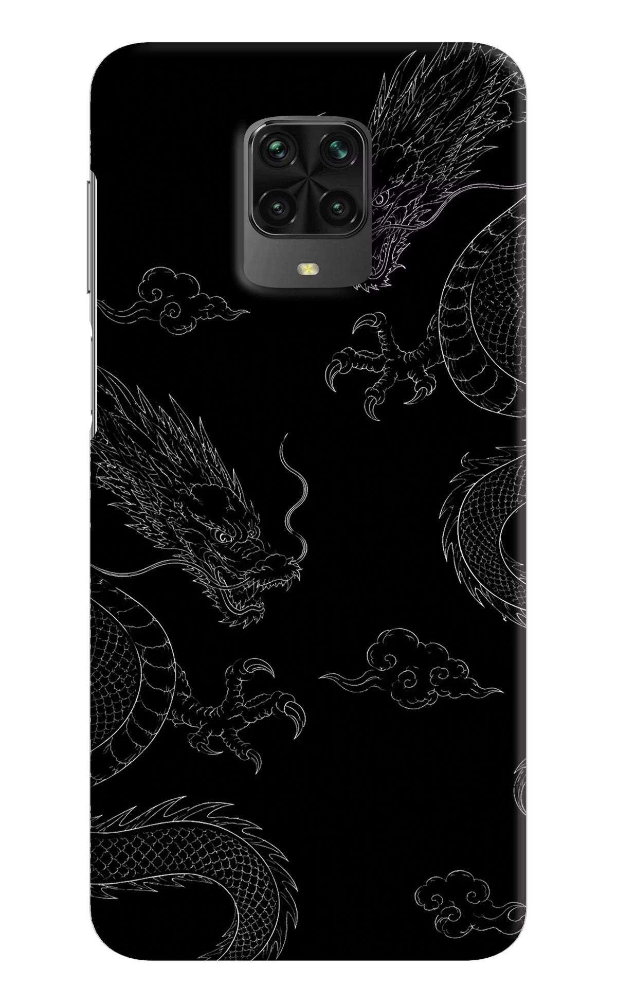 Twin Dragons Poco M2 Pro Hard Case Back Cover by Casekaro
