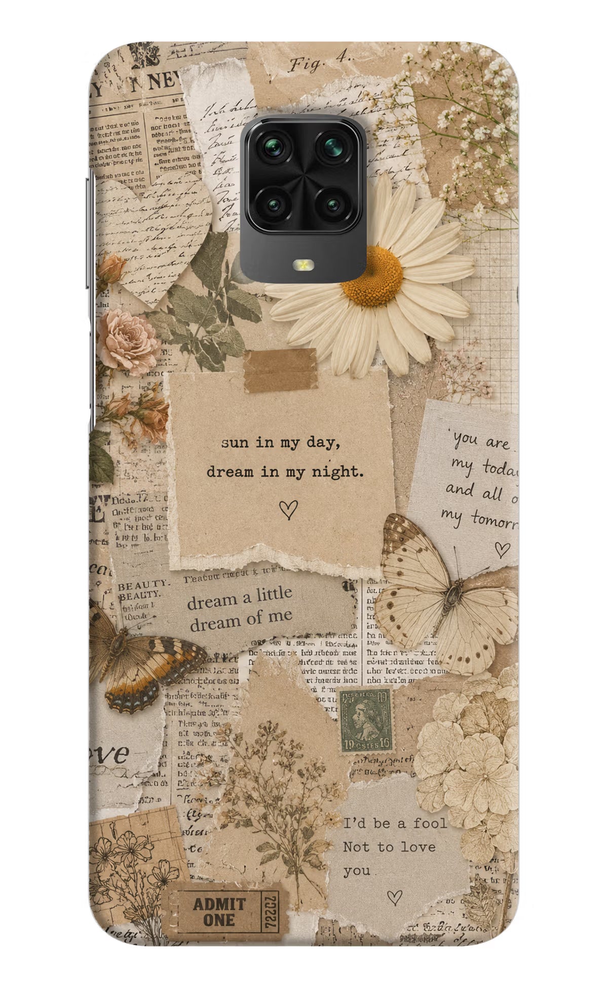 Vintage case Poco M2 Pro Back Cover