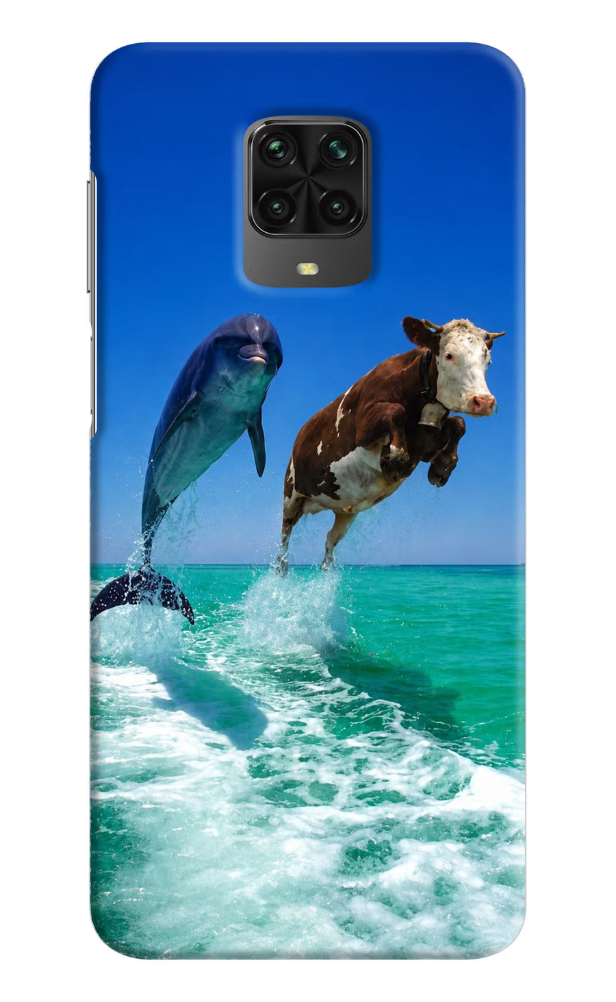 Dolphin vs Cow Poco M2 Pro Back Cover, Hard case