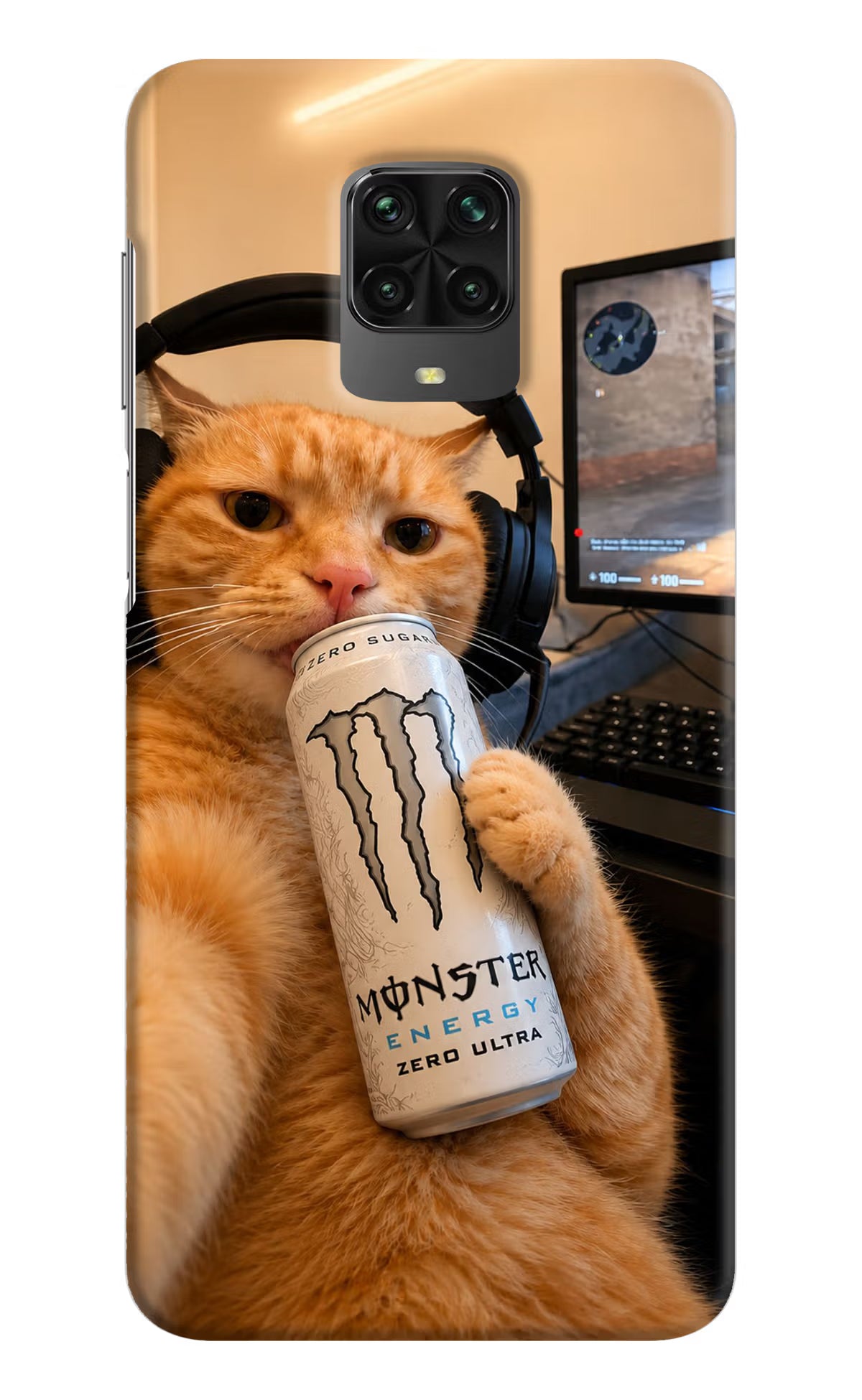 Gamer Cat Energy Poco M2 Pro Back Cover