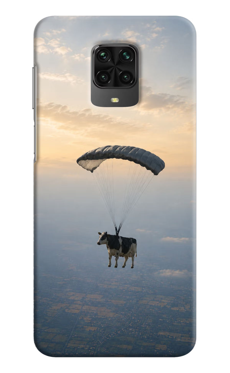 Skydiving Cow Poco M2 Pro Back Cover, Hard case