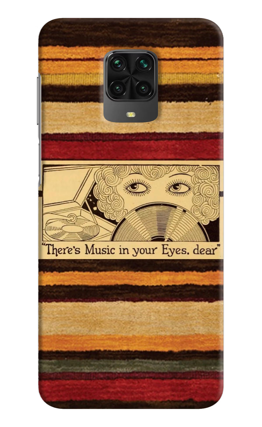 Vinyl Stripes Poco M2 Pro Back Cover, Hard case