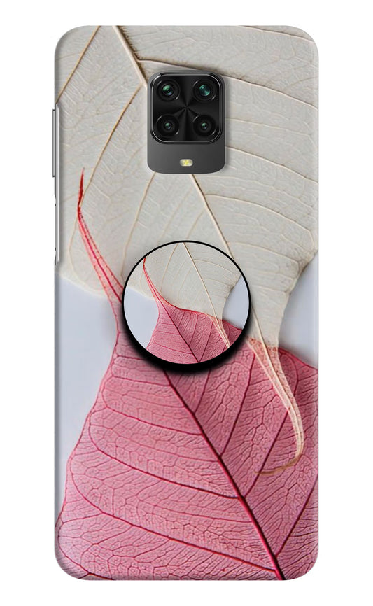 White Pink Leaf Poco M2 Pro Pop Case by Casekaro