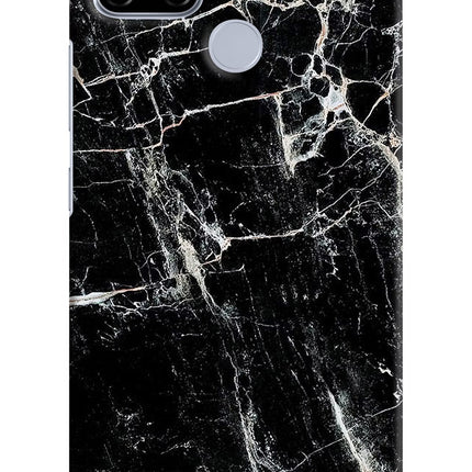 Black Marble Texture Realme C12/Narzo 20 Hard Case Back Cover by Casekaro