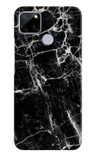 Black Marble Texture Realme C12/Narzo 20 Hard Case Back Cover by Casekaro