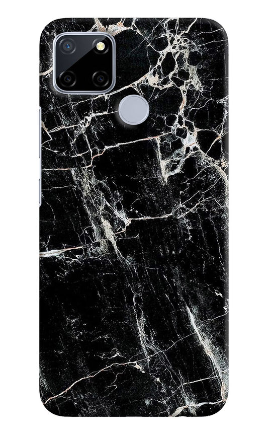 Black Marble Texture Realme C12/Narzo 20 Hard Case Back Cover by Casekaro