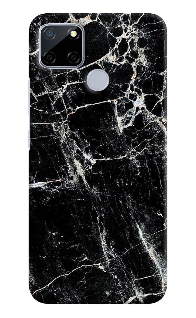 Black Marble Texture Realme C12/Narzo 20 Hard Case Back Cover by Casekaro