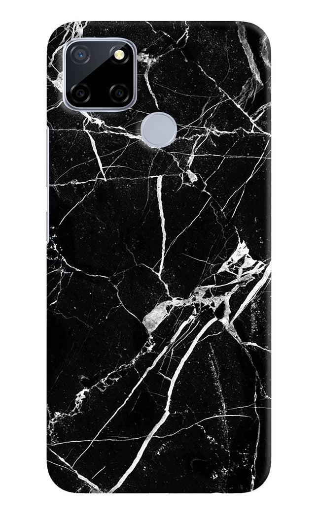 Black Marble Pattern Realme C12/Narzo 20 Hard Case Back Cover by Casekaro
