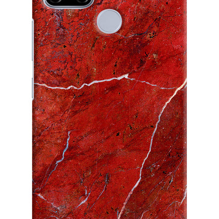 Red Marble Design Realme C12/Narzo 20 Hard Case Back Cover by Casekaro