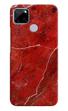 Red Marble Design Realme C12/Narzo 20 Hard Case Back Cover by Casekaro
