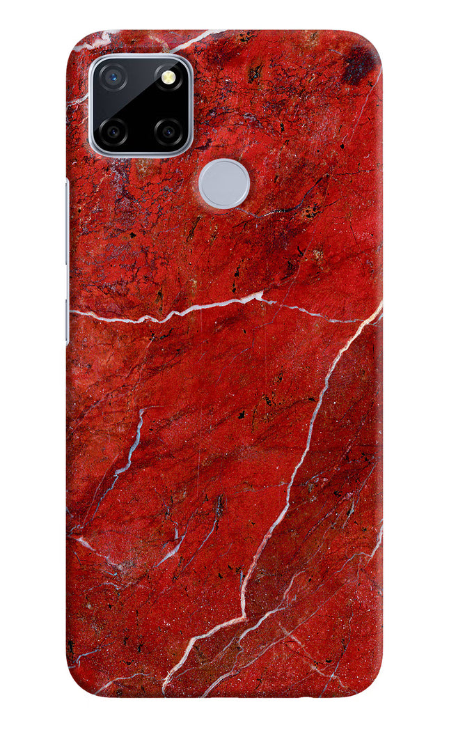 Red Marble Design Realme C12/Narzo 20 Hard Case Back Cover by Casekaro