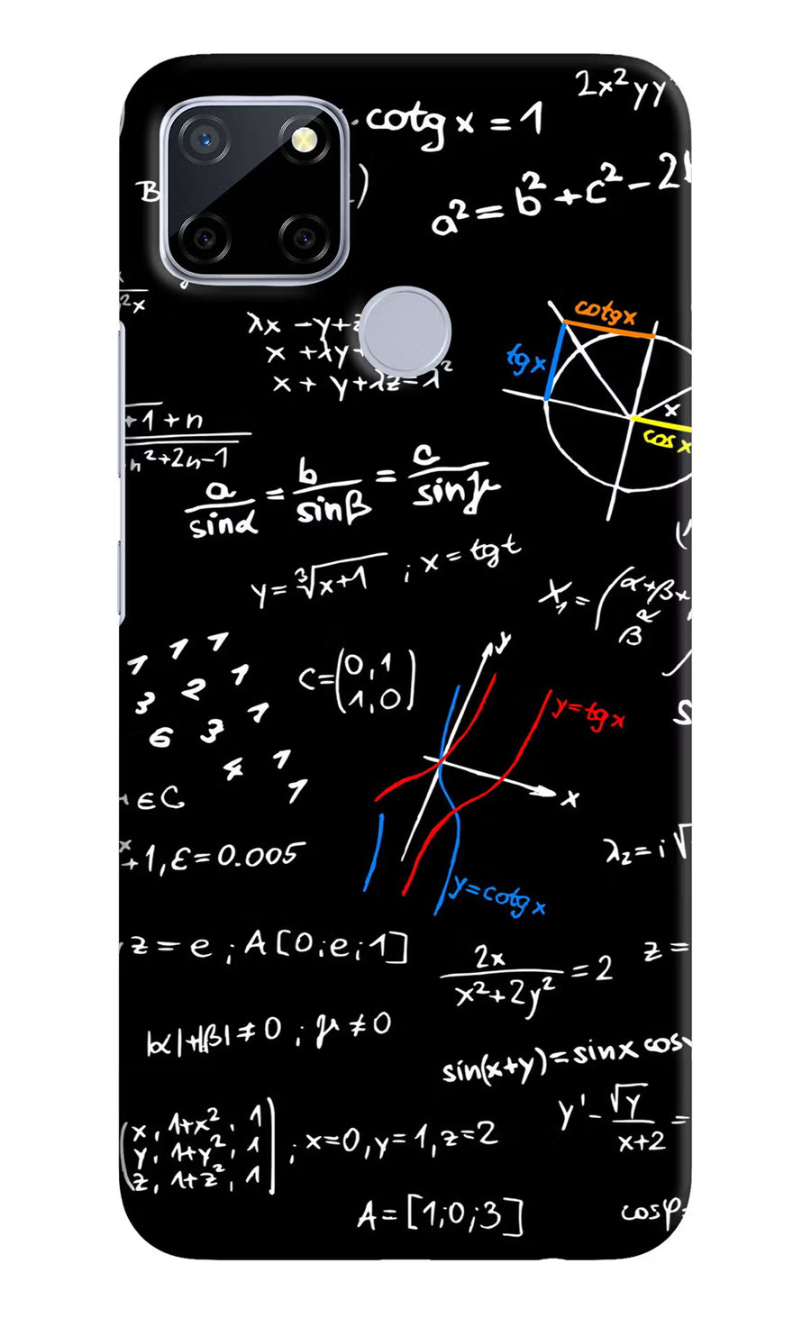 Mathematics Formula Realme C12/Narzo 20 Back Cover, Hard case