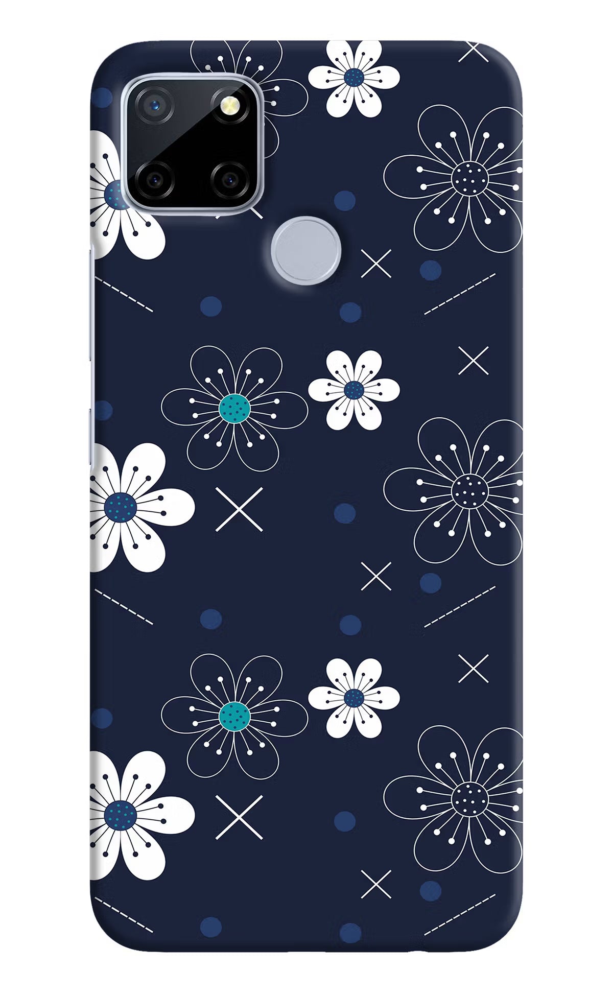 Flowers Realme C12/Narzo 20 Hard Case Back Cover by Casekaro