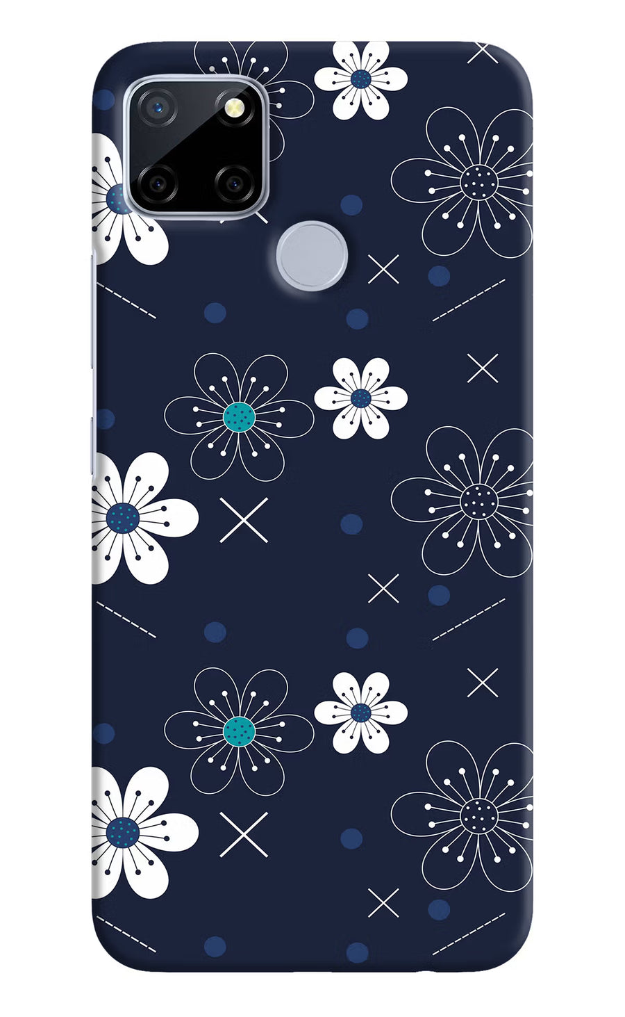 Flowers Realme C12/Narzo 20 Back Cover, Hard case