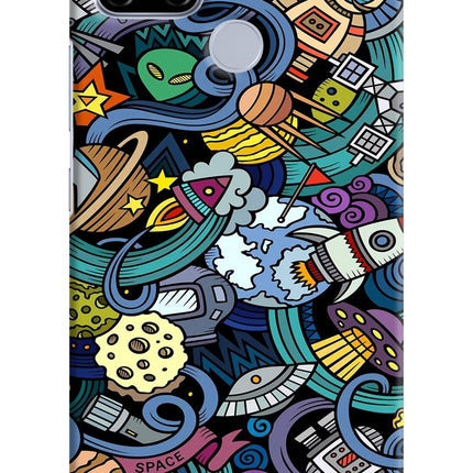 Space Abstract Realme C12/Narzo 20 Hard Case Back Cover by Casekaro