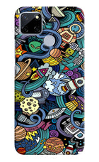 Space Abstract Realme C12/Narzo 20 Hard Case Back Cover by Casekaro
