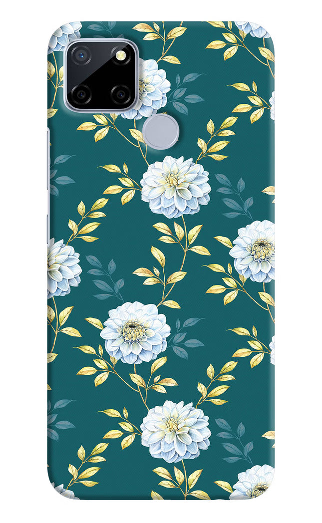 Flowers Realme C12/Narzo 20 Hard Case Back Cover by Casekaro