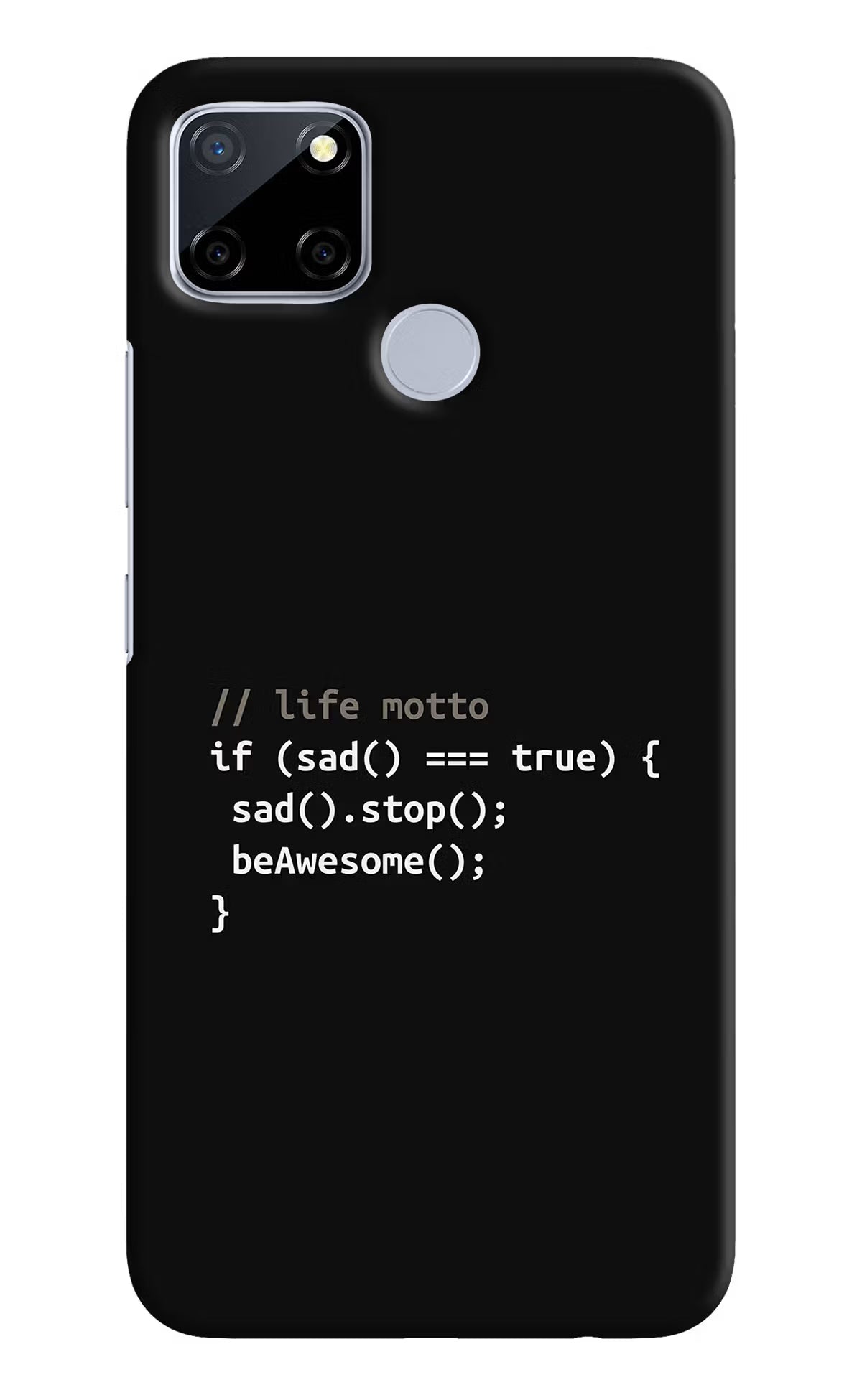 Life Motto Code Realme C12/Narzo 20 Hard Case Back Cover by Casekaro