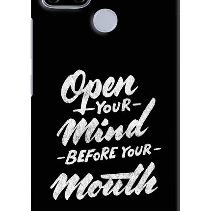 Open Your Mind Before Your Mouth Realme C12/Narzo 20 Hard Case Back Cover by Casekaro