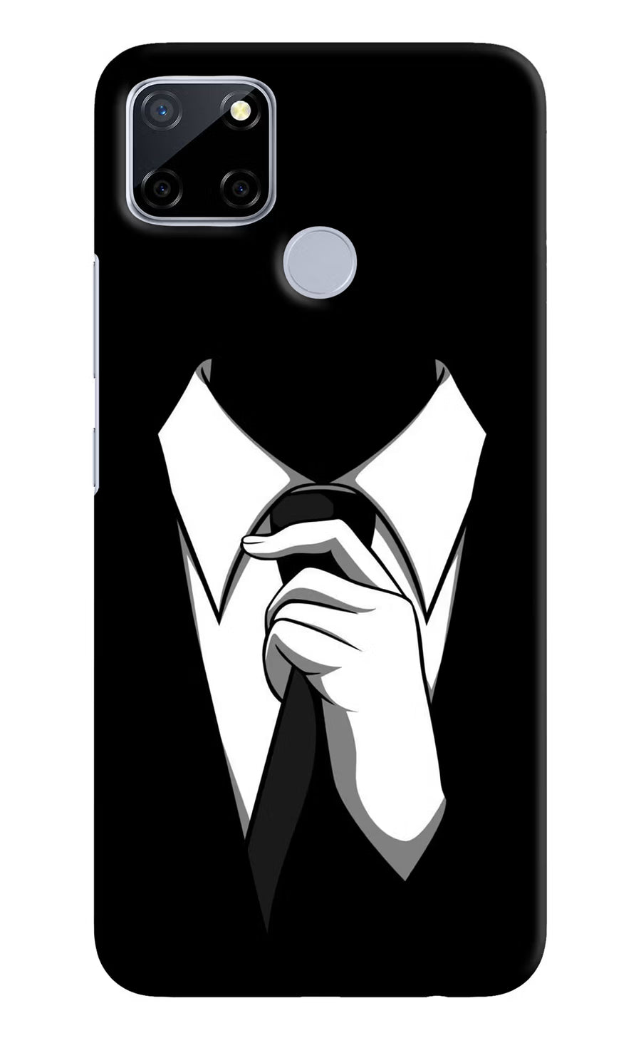 Black Tie Realme C12/Narzo 20 Back Cover, Hard case