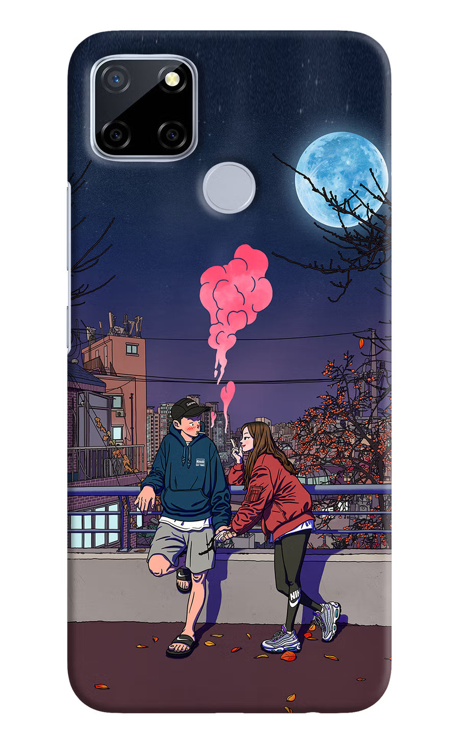 Chilling Couple Realme C12/Narzo 20 Back Cover, Hard case