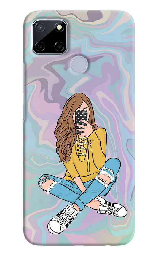 Selfie Girl Realme C12/Narzo 20 Hard Case Back Cover by Casekaro