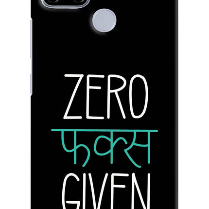 Zero Fucks Given Realme C12/Narzo 20 Hard Case Back Cover by Casekaro