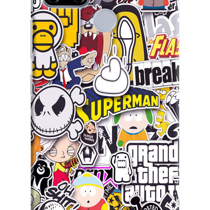 Sticker Bomb Realme C12/Narzo 20 Hard Case Back Cover by Casekaro
