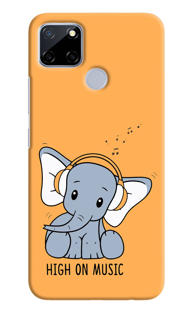 High On Music Realme C12/Narzo 20 Hard Case Back Cover by Casekaro