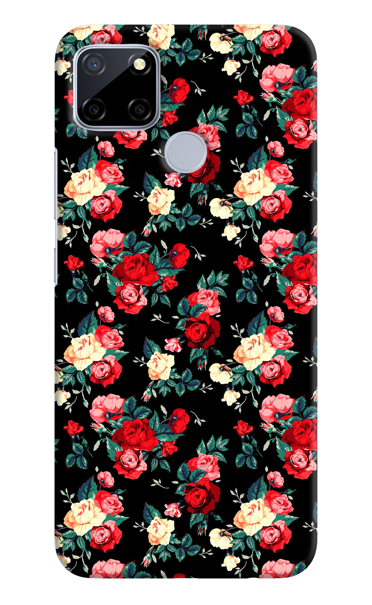 Rose Pattern Realme C12/Narzo 20 Hard Case Back Cover by Casekaro