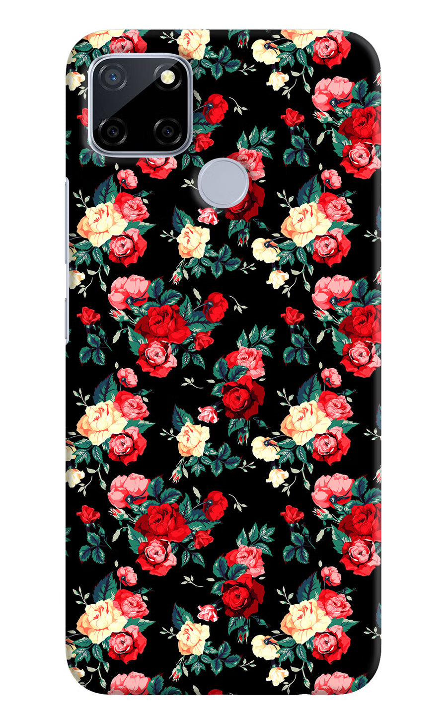 Rose Pattern Realme C12/Narzo 20 Back Cover, Hard case