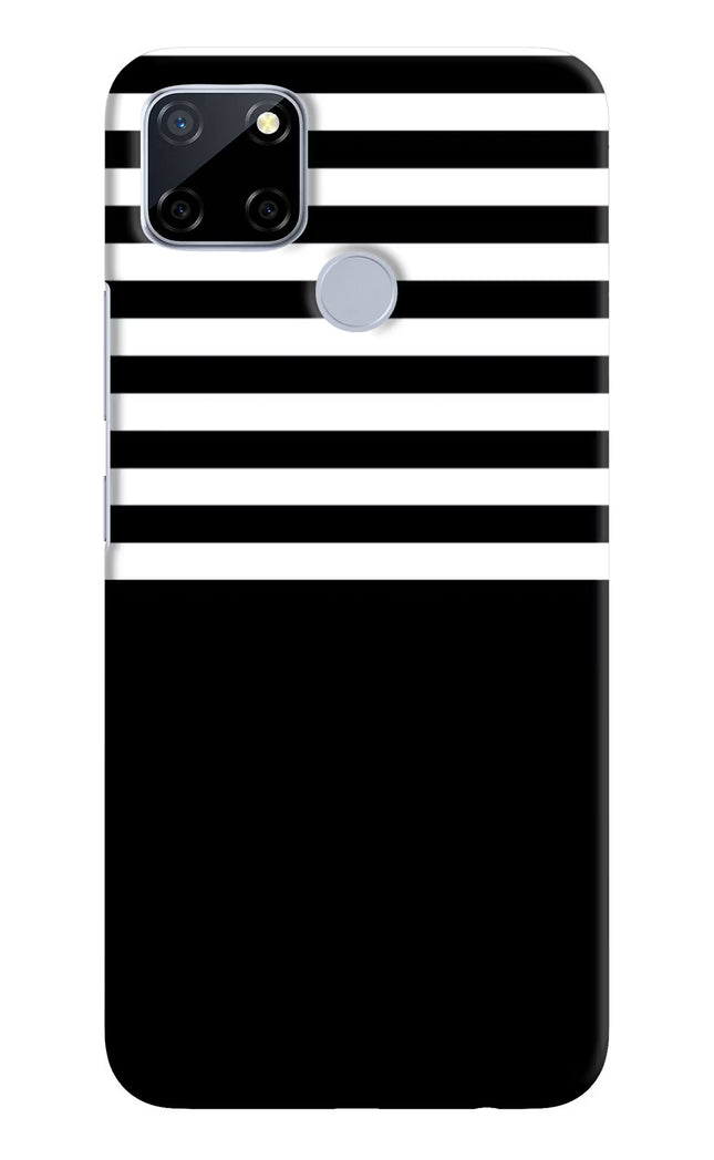 Black and White Print Realme C12/Narzo 20 Hard Case Back Cover by Casekaro