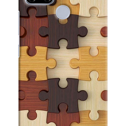 Wooden Puzzle Realme C12/Narzo 20 Hard Case Back Cover by Casekaro