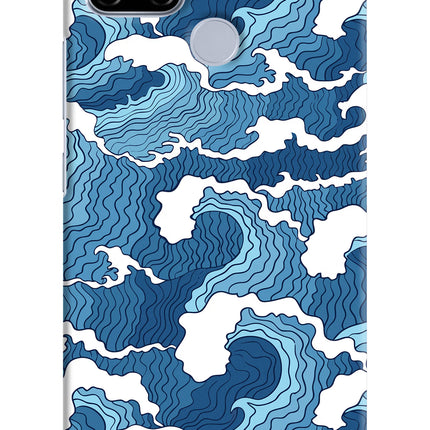 Blue Waves Realme C12/Narzo 20 Hard Case Back Cover by Casekaro