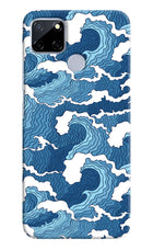 Blue Waves Realme C12/Narzo 20 Hard Case Back Cover by Casekaro