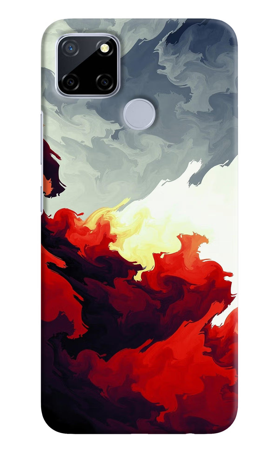 Fire Cloud Realme C12/Narzo 20 Back Cover, Hard case